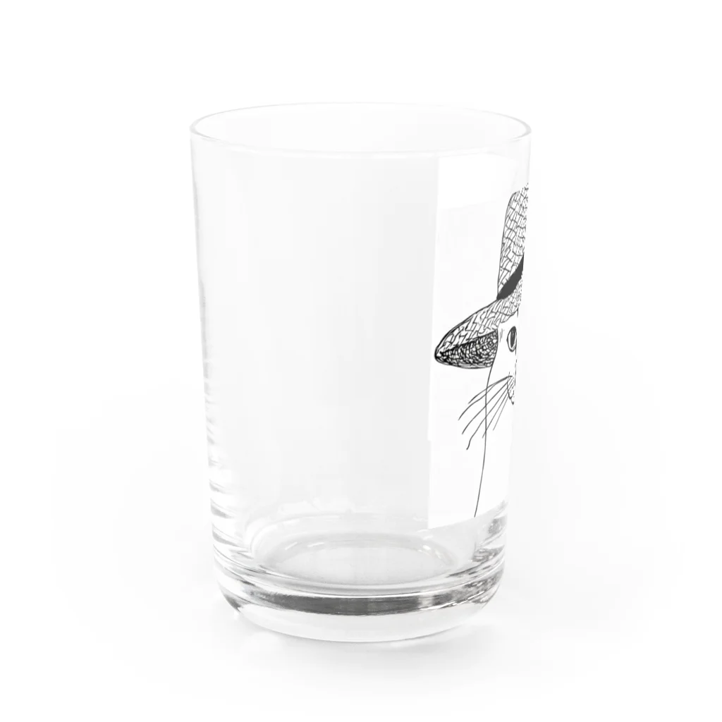 らうんじのムギワラノネコ Water Glass :left