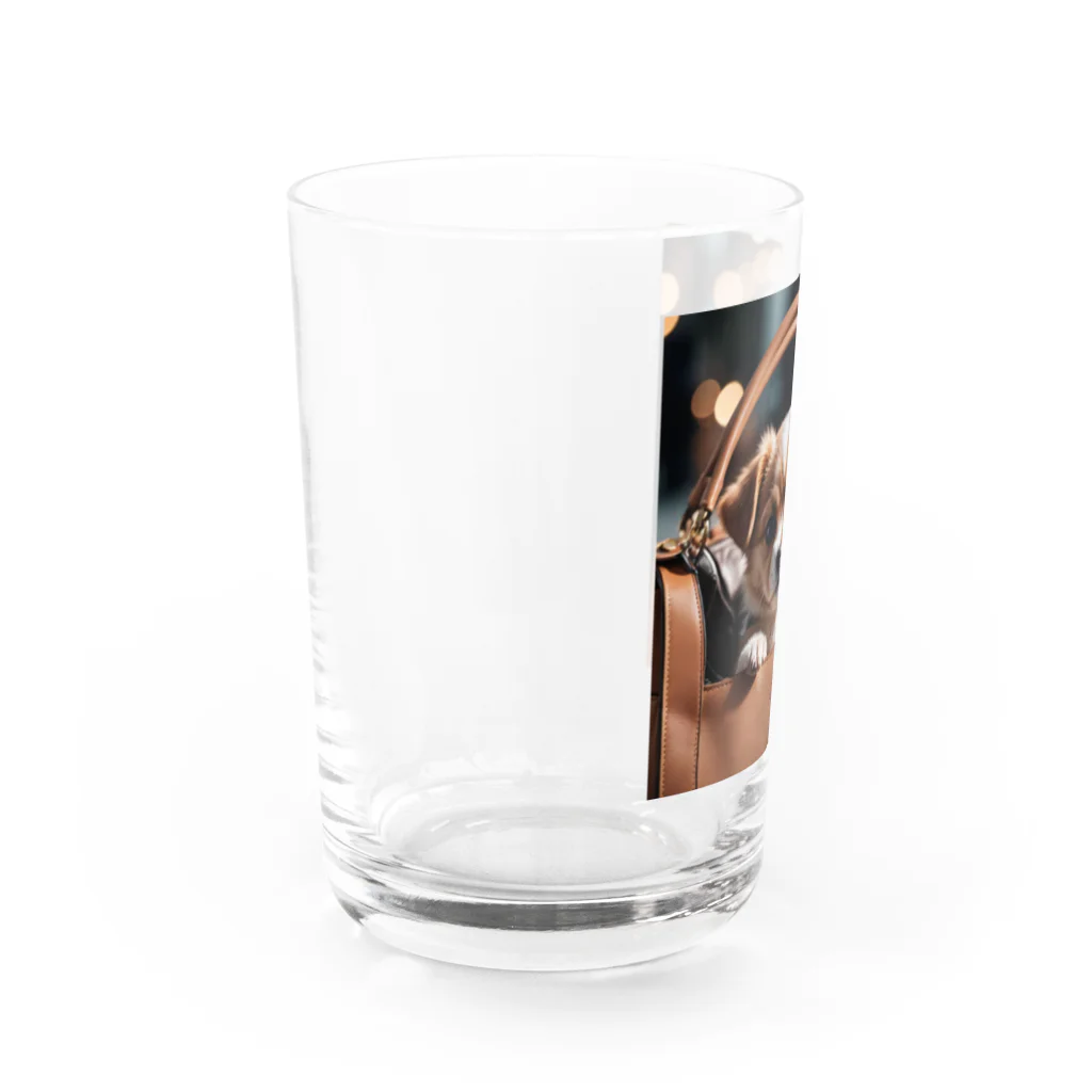 hanako_nono21のバッグに入った犬 Water Glass :left