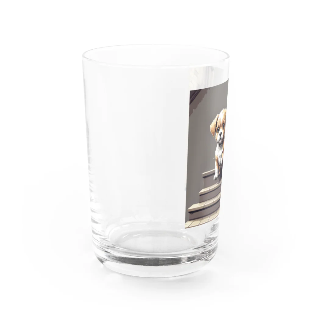 temtemの階段をおりる犬 Water Glass :left