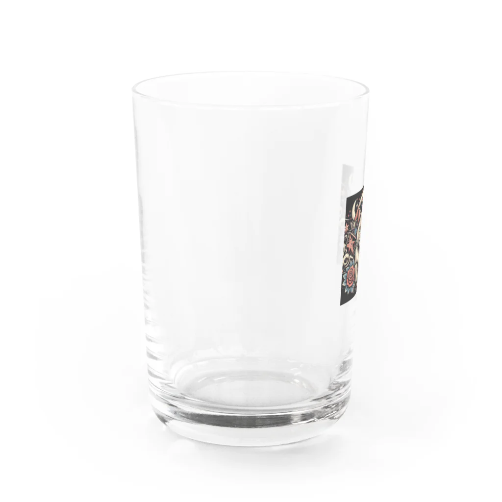 アズールソリューションズのAIイラスト ねこちゃんくん Water Glass :left