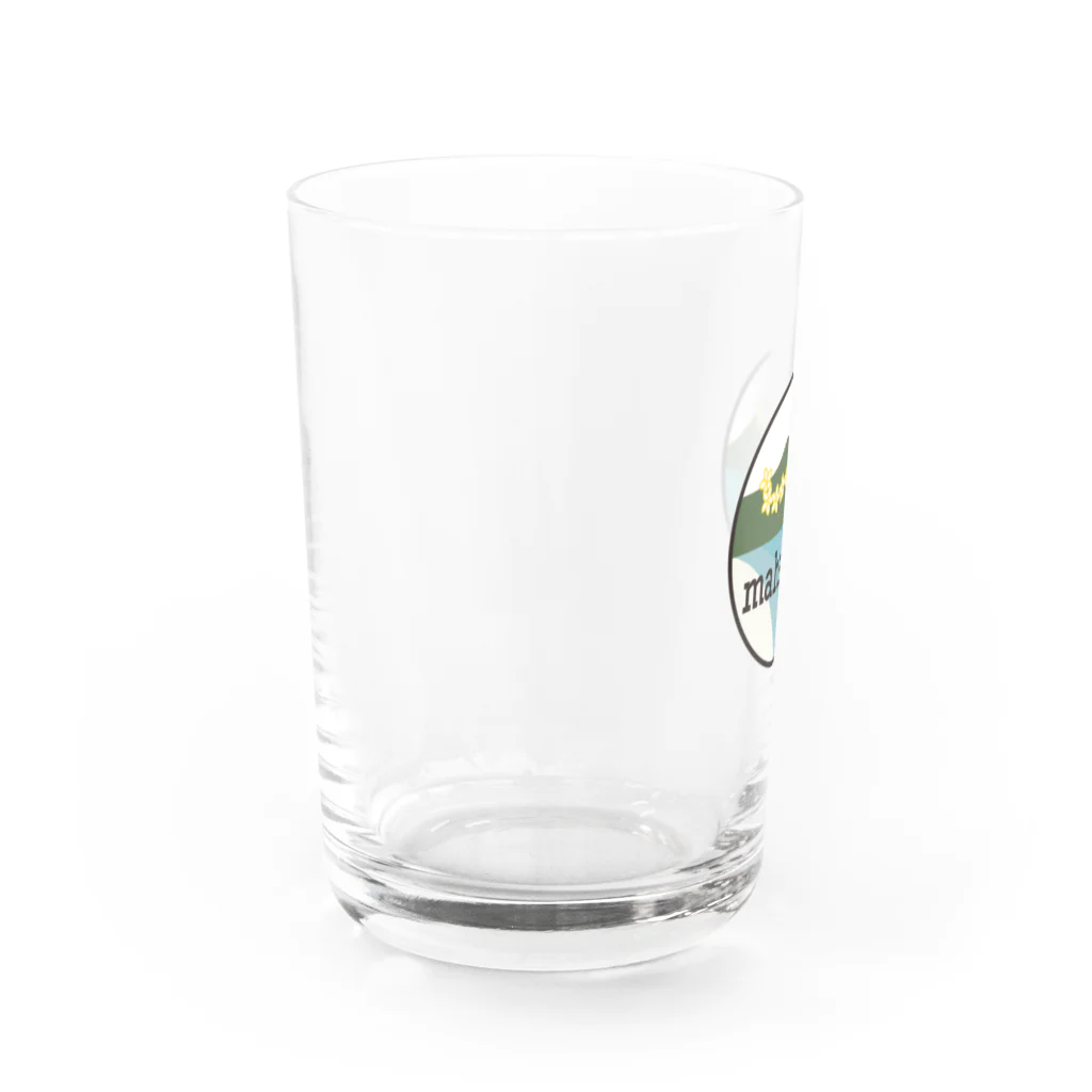 mahaloha808のmahaloha 丸ロゴ Water Glass :left