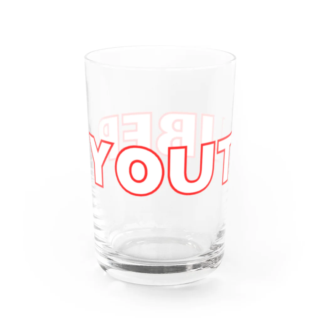 _nonotaku_のYouTuberロゴ Water Glass :left