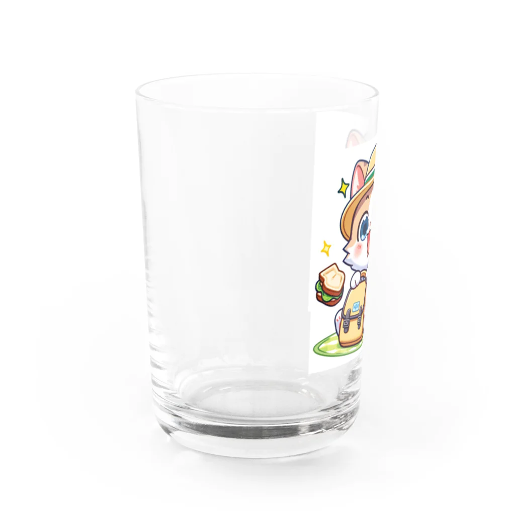 子猫カーニバルの子猫の楽しみな遠足の準備 Water Glass :left