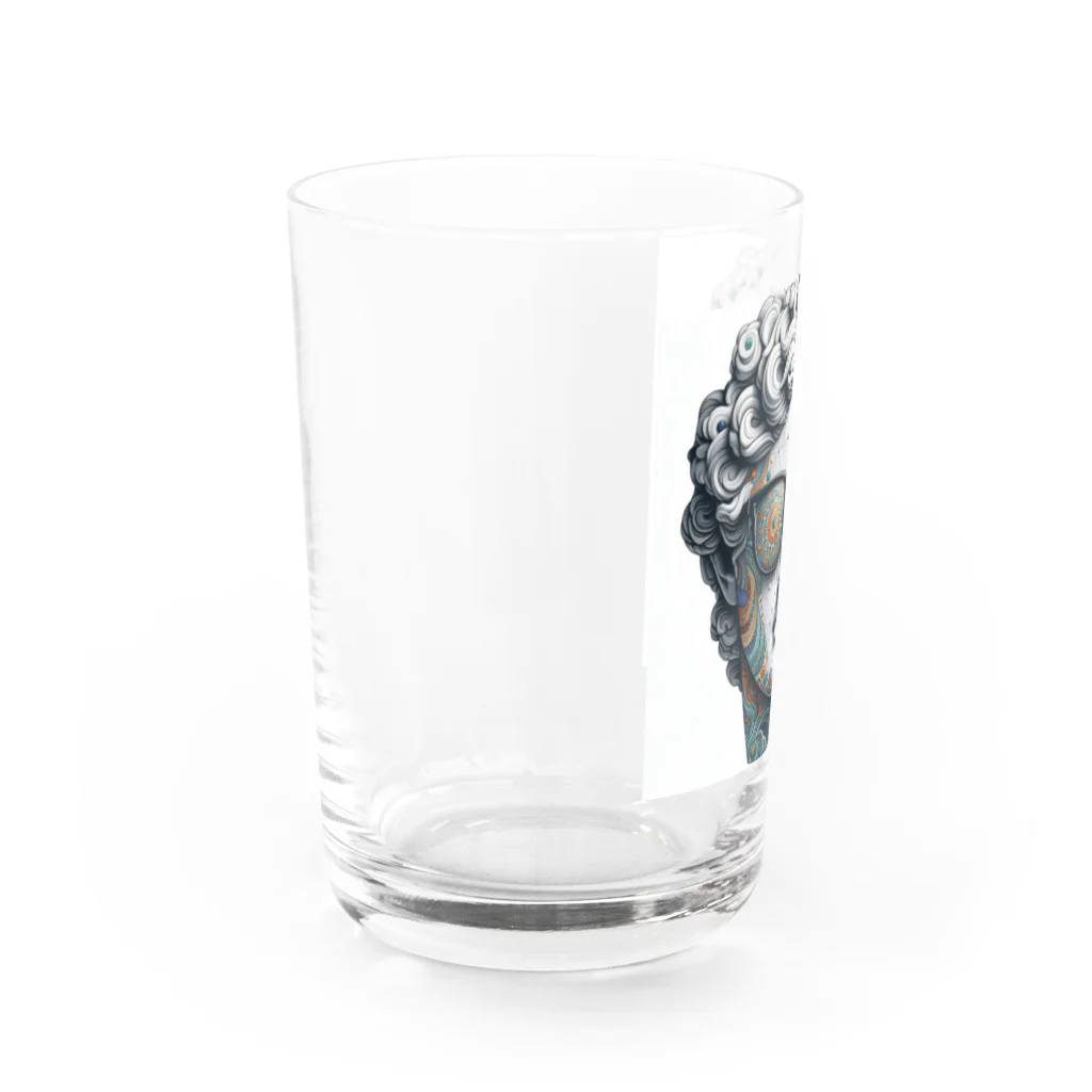 どうぞうのサングラス銅像くん Water Glass :left