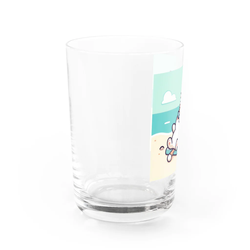 ロボなねこちゃんの有給休暇をむさぼるネコ Water Glass :left