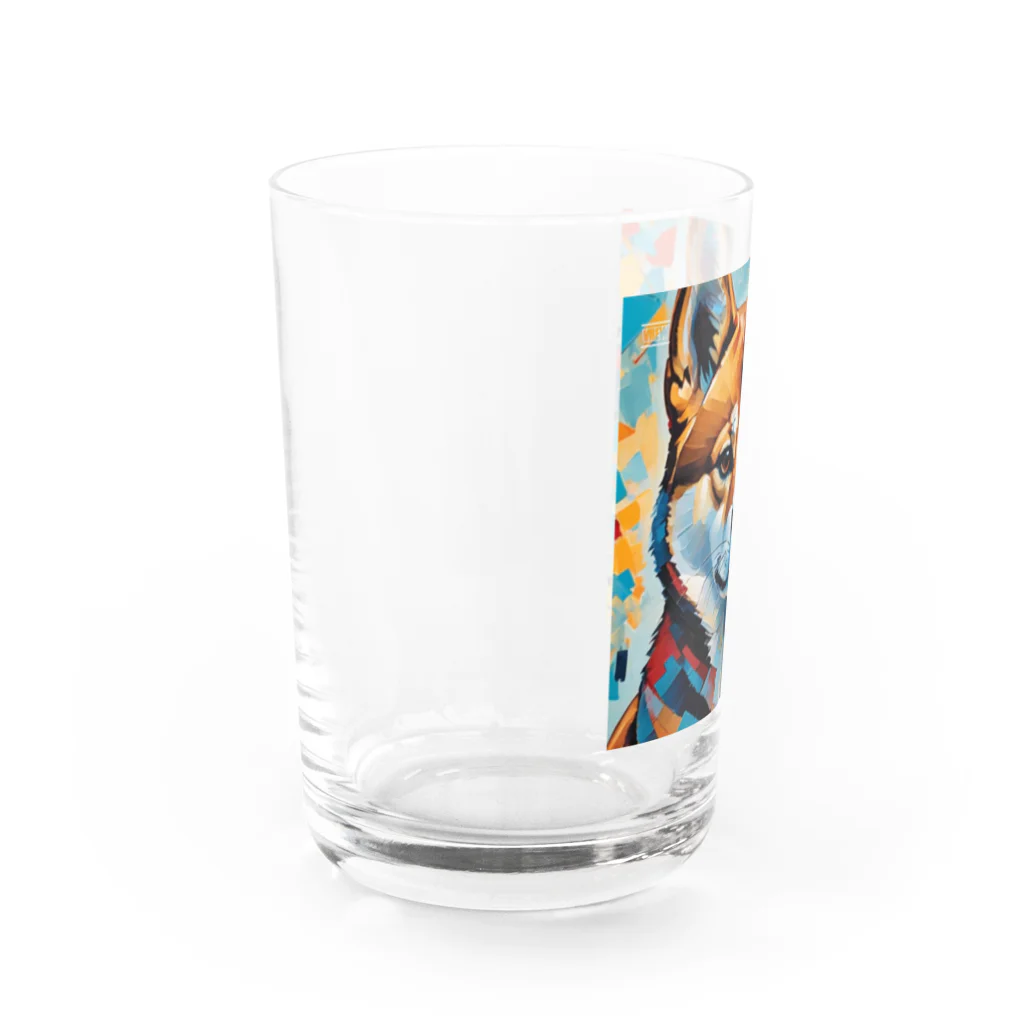 KAPPA TRAVEL GOの柴犬の幾何学 Water Glass :left