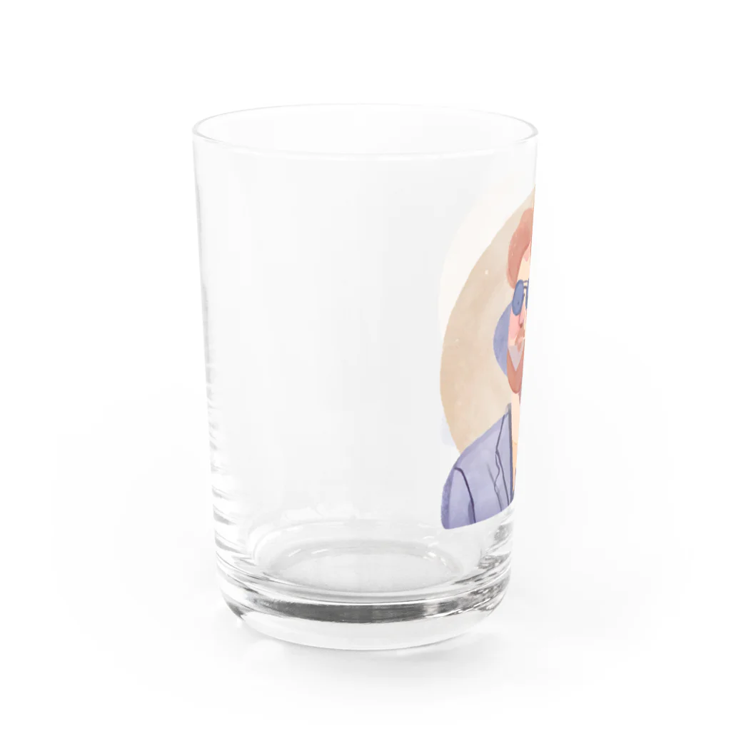 変わり者の集まりのおしゃれな田舎のおじさん Water Glass :left