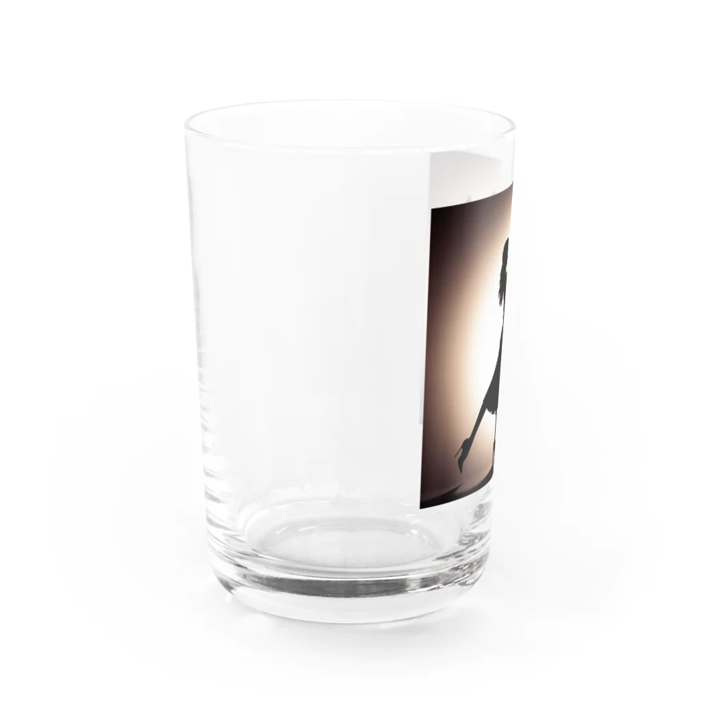 宝塚ファンのためのお店のデュエットダンスシルエット Water Glass :left