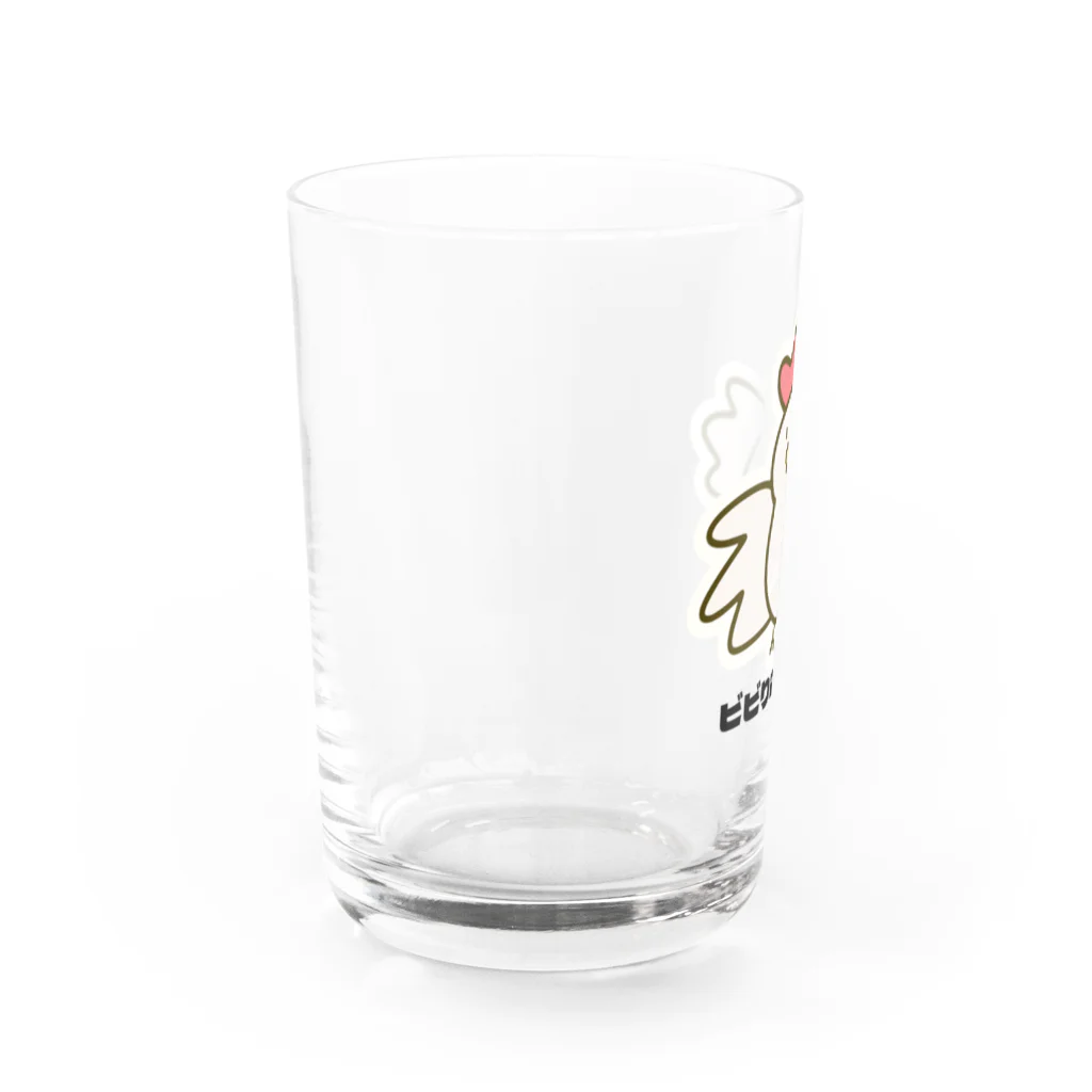 診断ひろばのビビりなチキン Water Glass :left