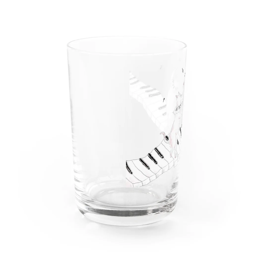 トコロコムギのピアノ教室にゃんこ Water Glass :left