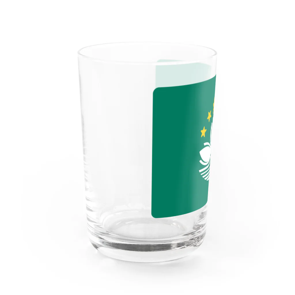 お絵かき屋さんのマカオの旗 Water Glass :left