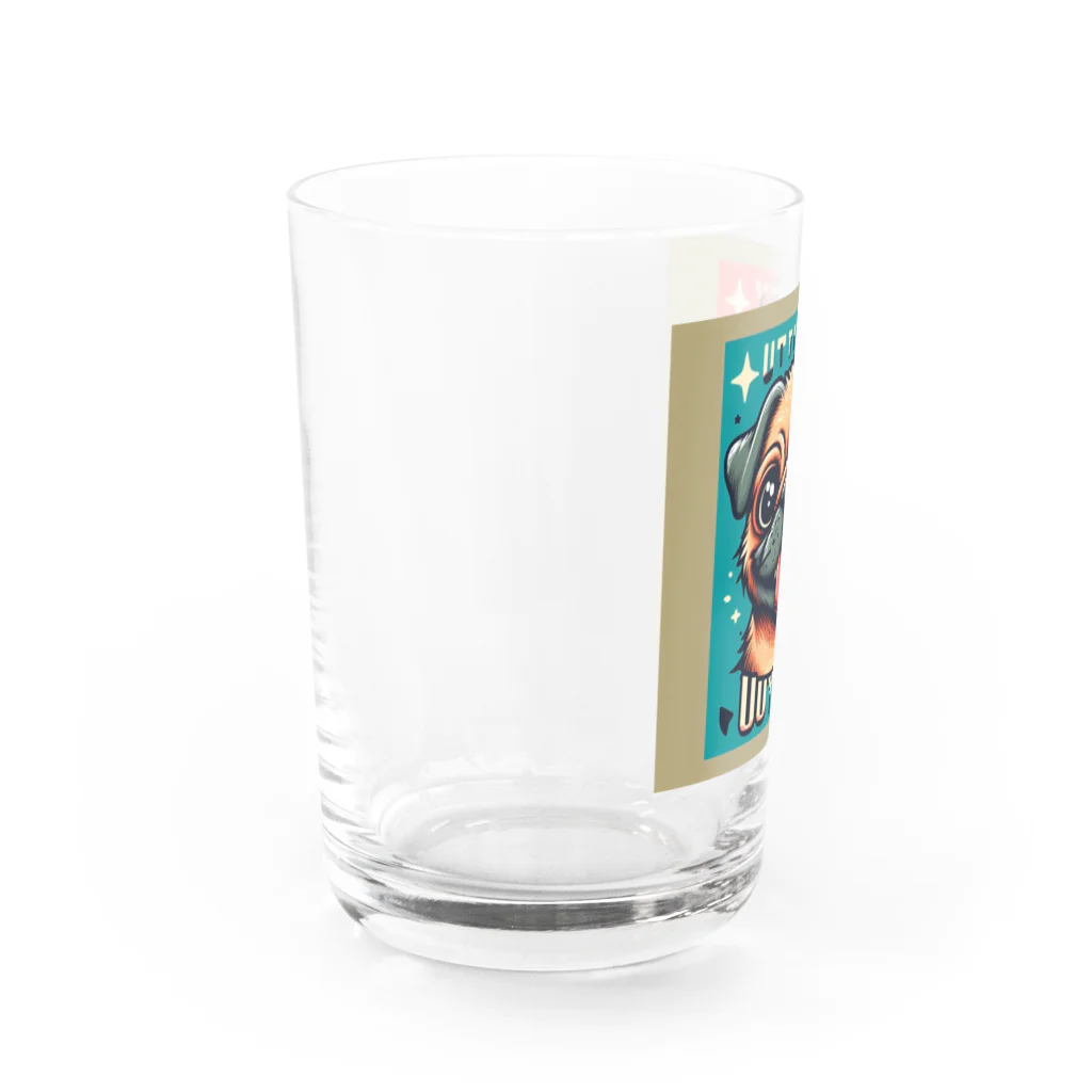 ブサカワアニマルのブサカワアニマル『パグ』 Water Glass :left