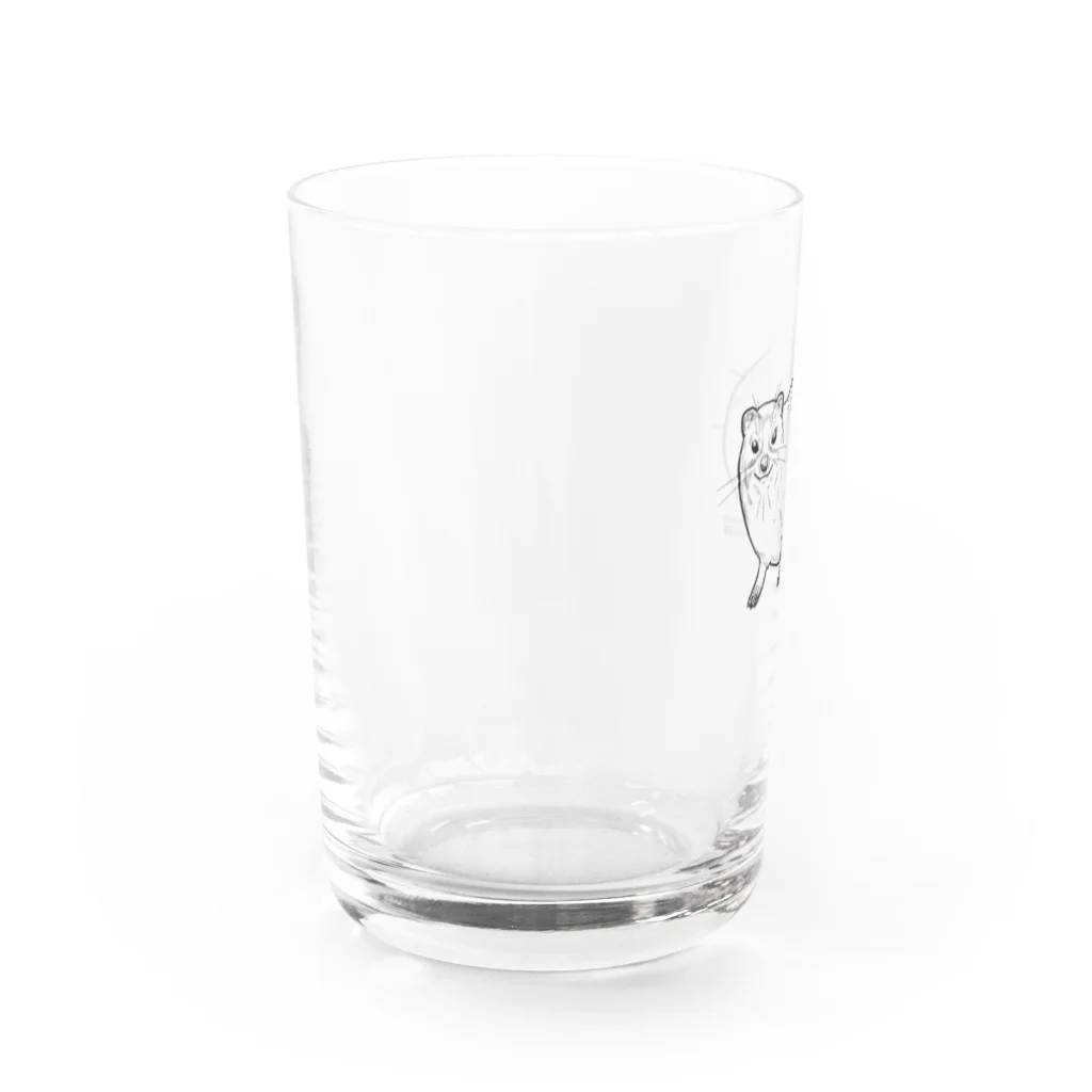 カツカレーのイワダヌキ（淡色） Water Glass :left