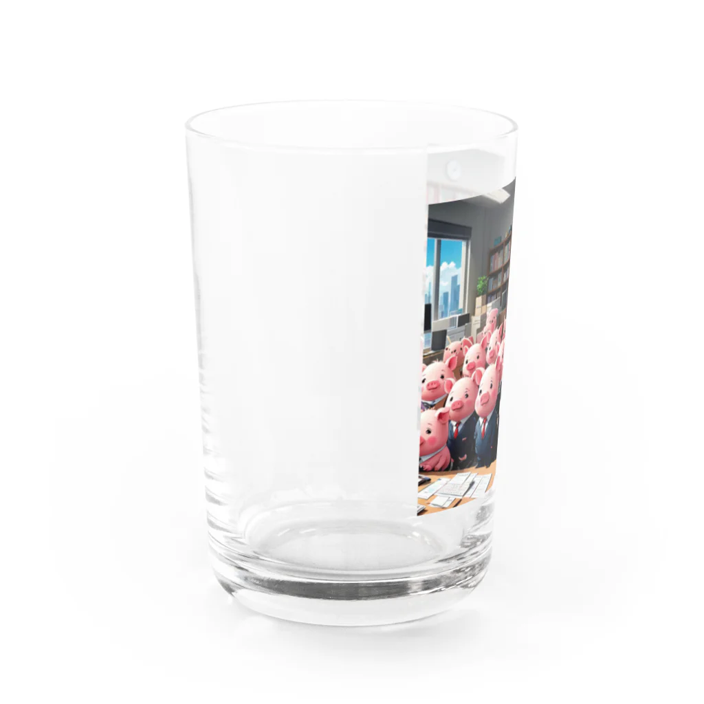 MTHの会社のらいんあっぷをするみにぶた管理製品 Water Glass :left