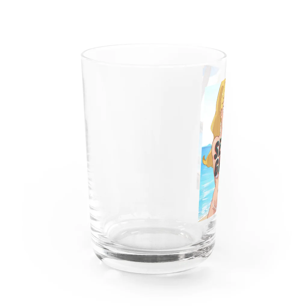 adultistのブロンドビキニセクシーアニメガール Water Glass :left