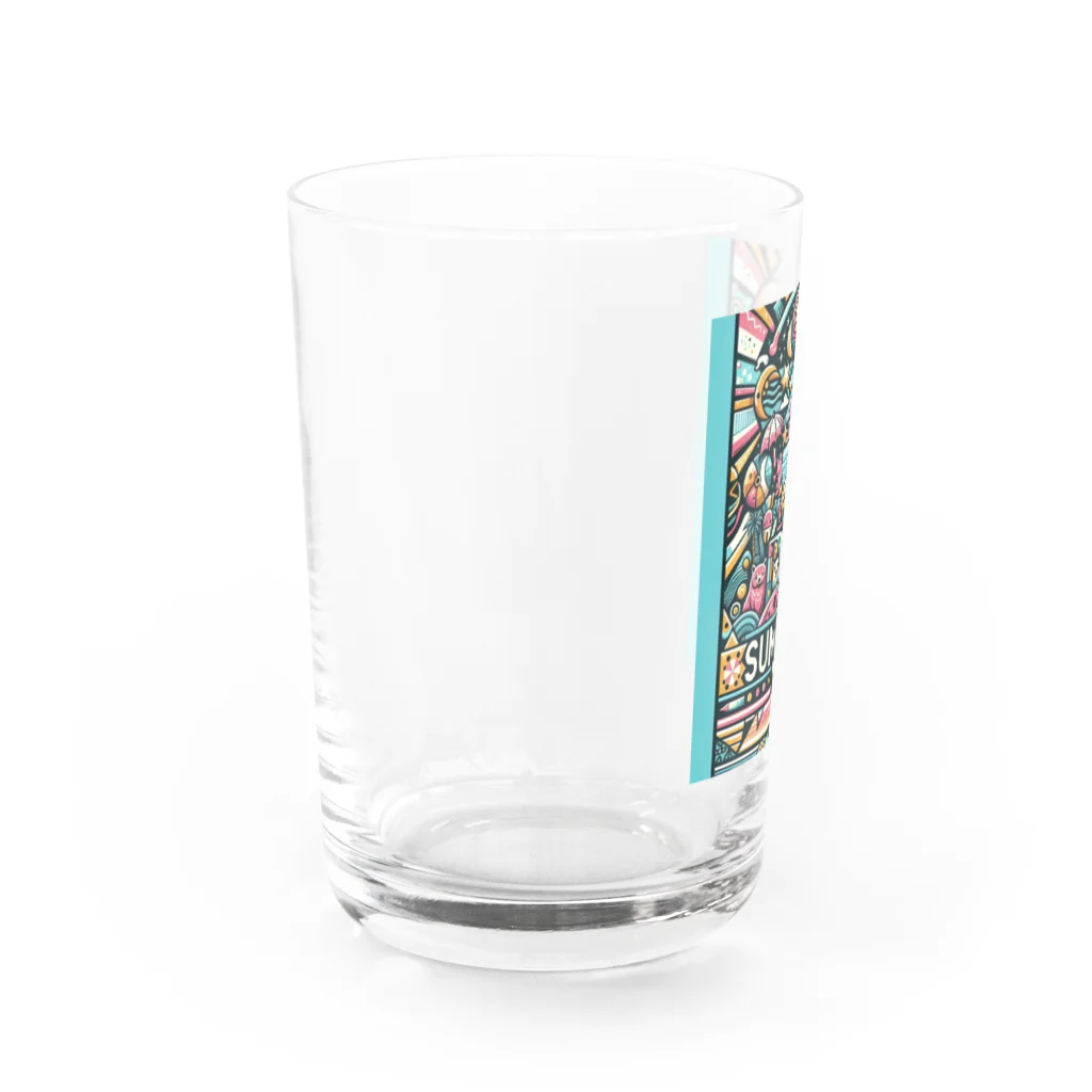 スケートリートのサンセットストリート Water Glass :left