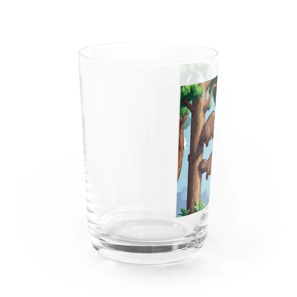 カモノハシかも？の木に刺さってるカモノハシ Water Glass :left