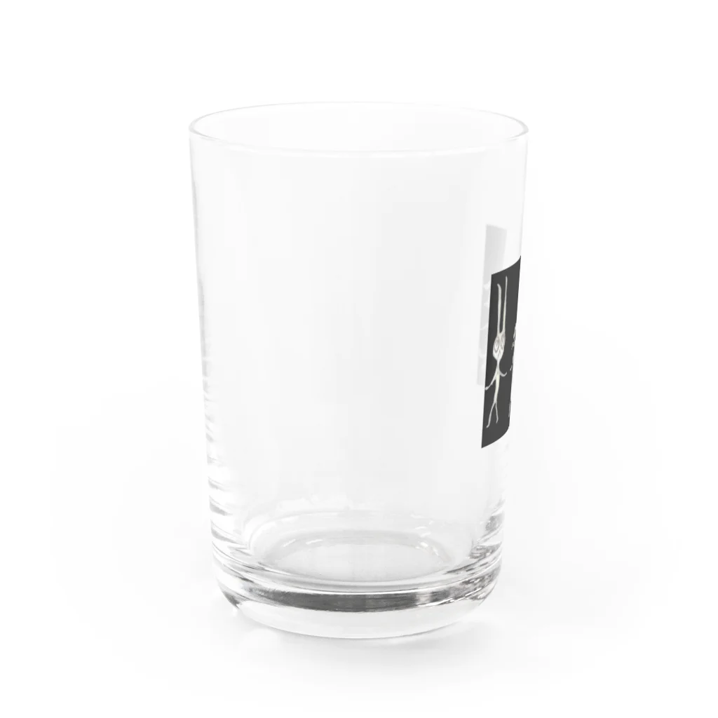 あ！そのこるーむのひょろひょろ3匹 Water Glass :left