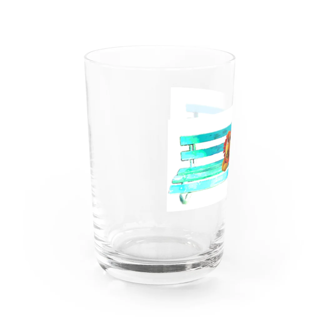 PAW WOW MEOWの「公園にライオンがいます」 Water Glass :left