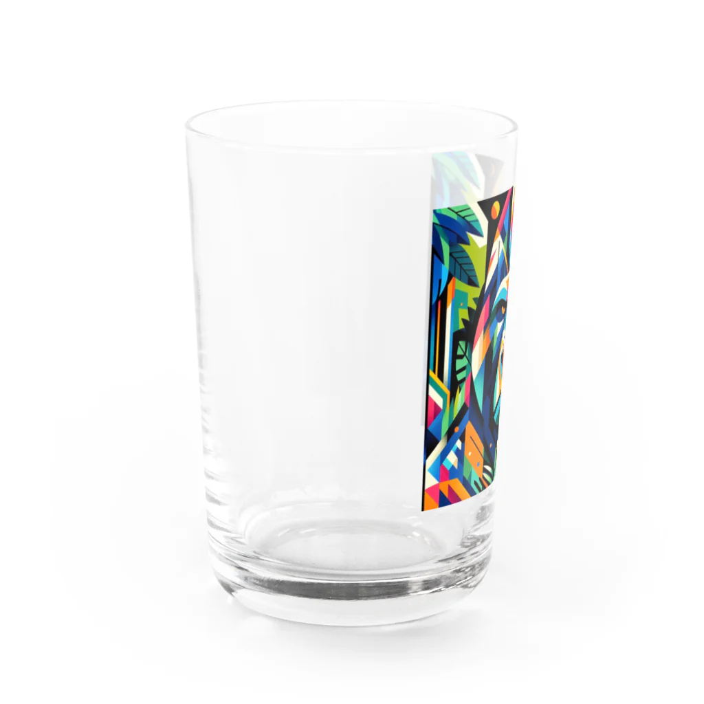 1682HOHETOのグラフィックゴリラ Water Glass :left