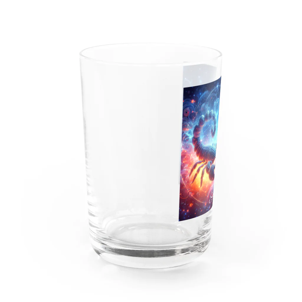 huwari-hanaakariの星のきらめき　蠍座イメージ Water Glass :left