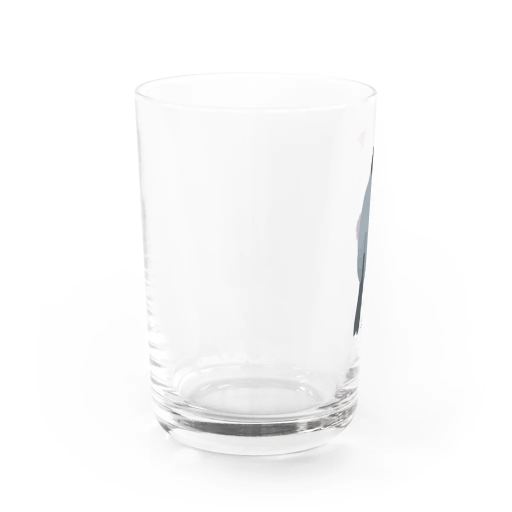 文鳥中心のたそがれ桜文鳥 Water Glass :left