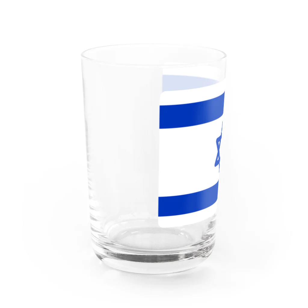 お絵かき屋さんのイスラエルの国旗 Water Glass :left