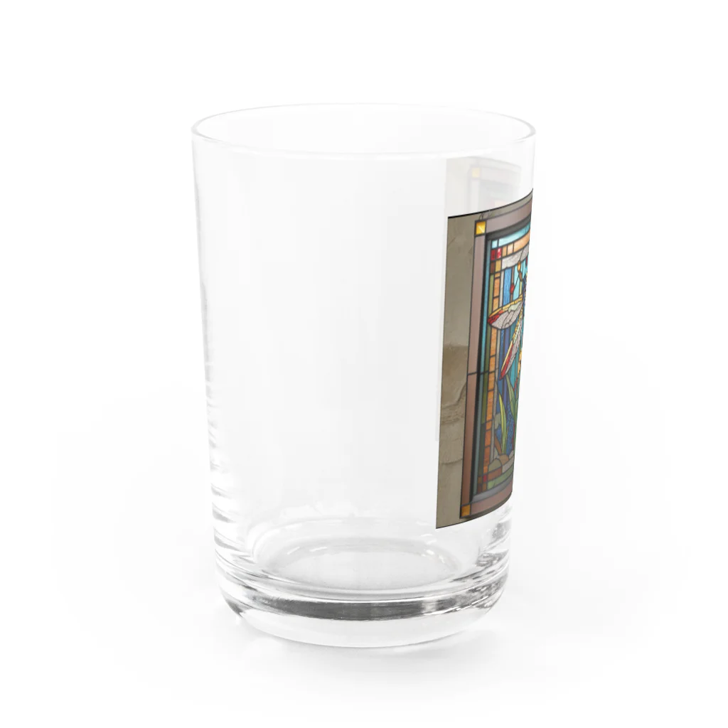 ganeshaのドラゴンフライダンス・ステンドグラス Water Glass :left