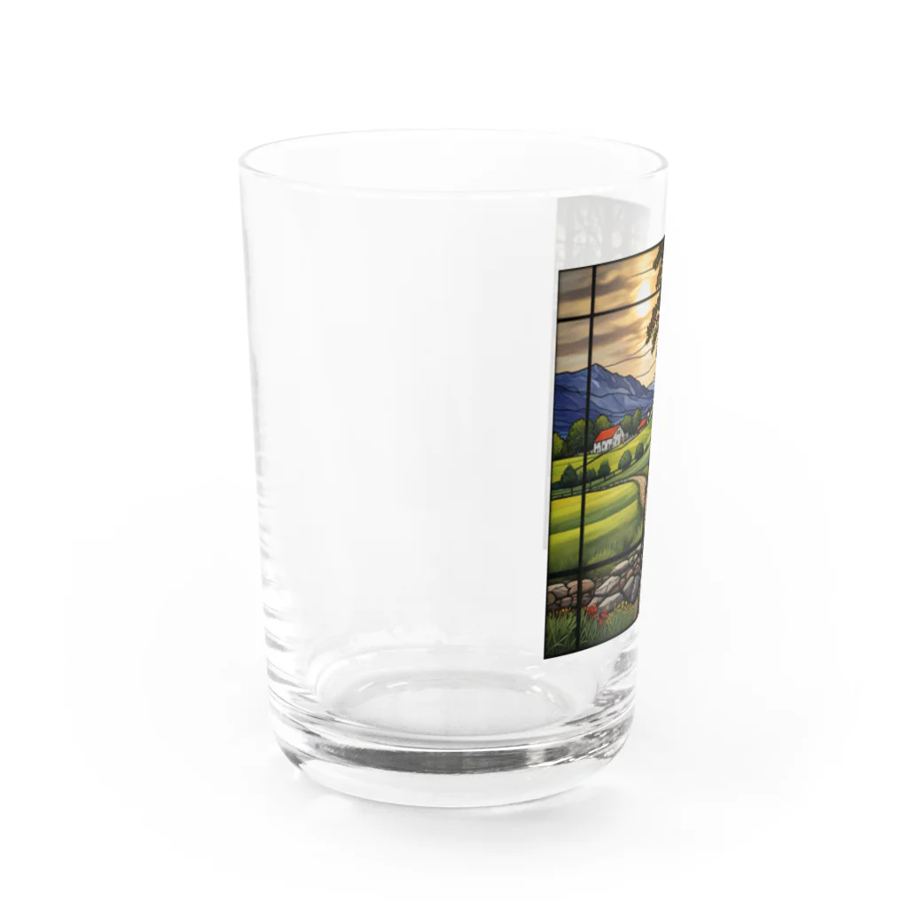 ganeshaのヨーロッパの田舎のステンドグラス Water Glass :left