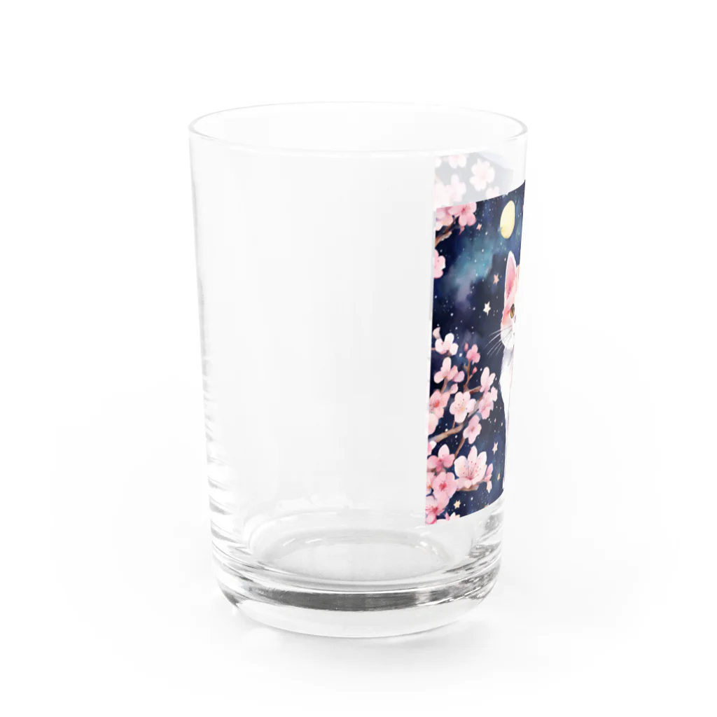 星降る夜にのsakura cat2 Water Glass :left