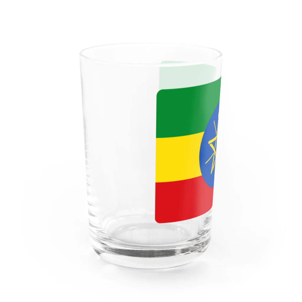 お絵かき屋さんのエチオピアの国旗 Water Glass :left