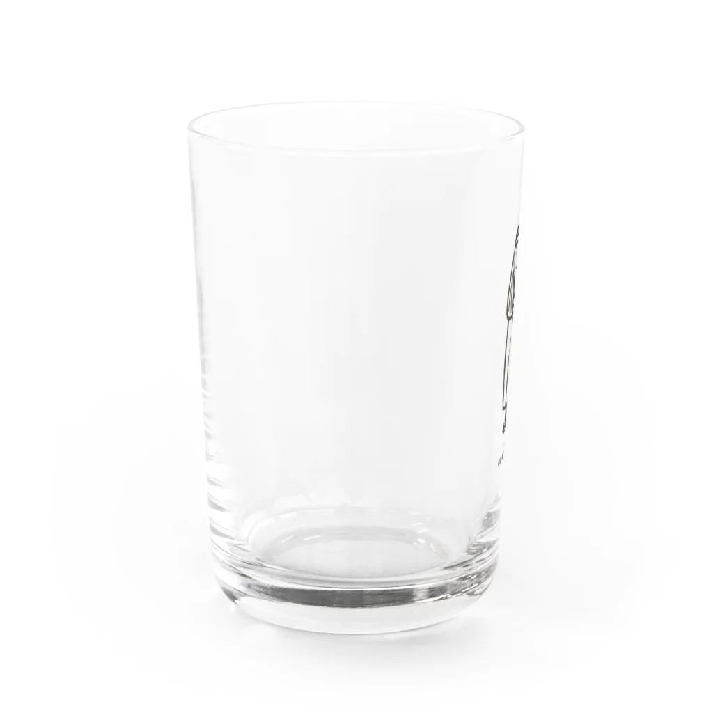 ねっこのAMATERASU_WOMAN_LINE_BK Water Glass :left