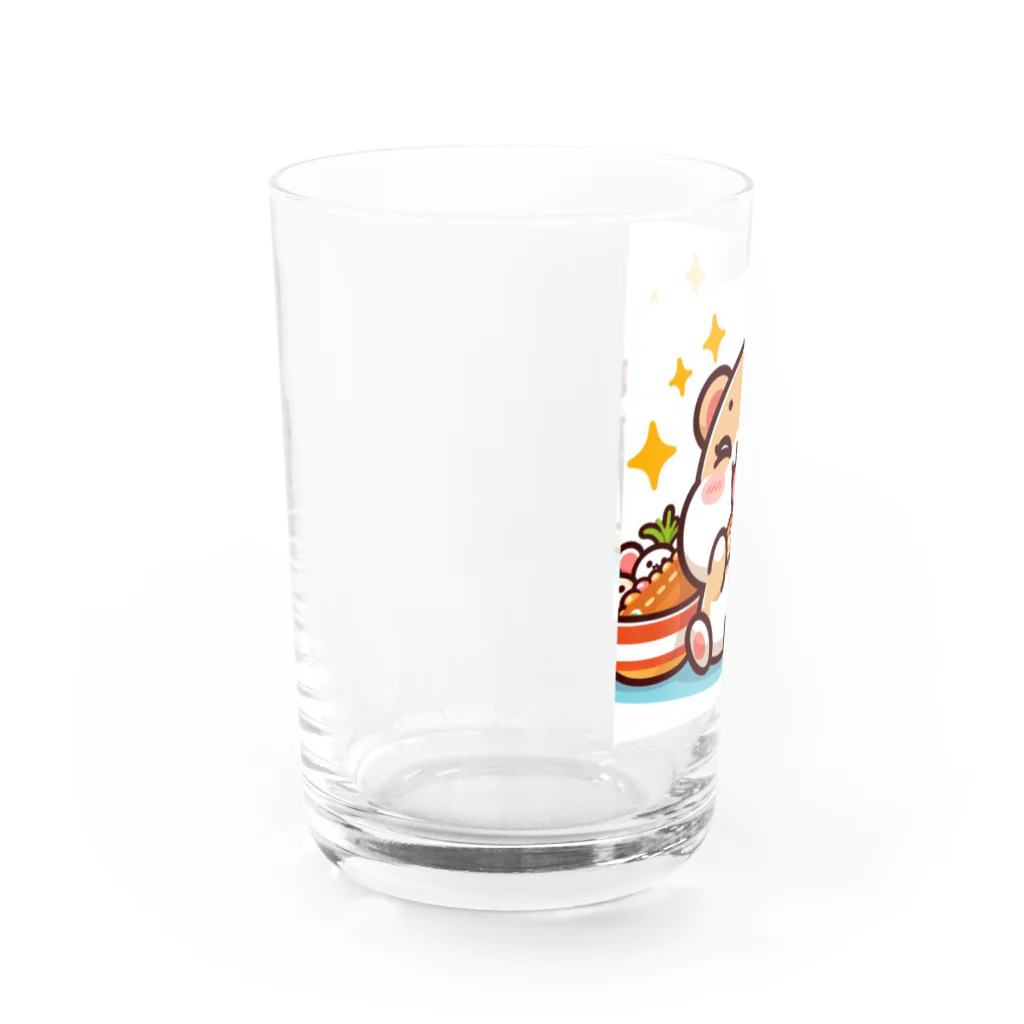 iota01の食欲旺盛なかわいいハムスター Water Glass :left