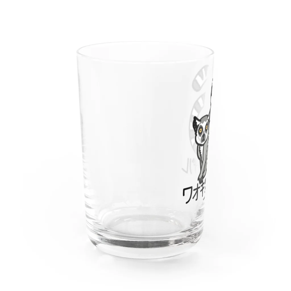 オガワユミエの05ワオキツネザル（キャラ） Water Glass :left