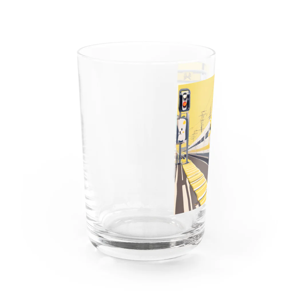 DAIKINGの黄色い新幹線 Water Glass :left