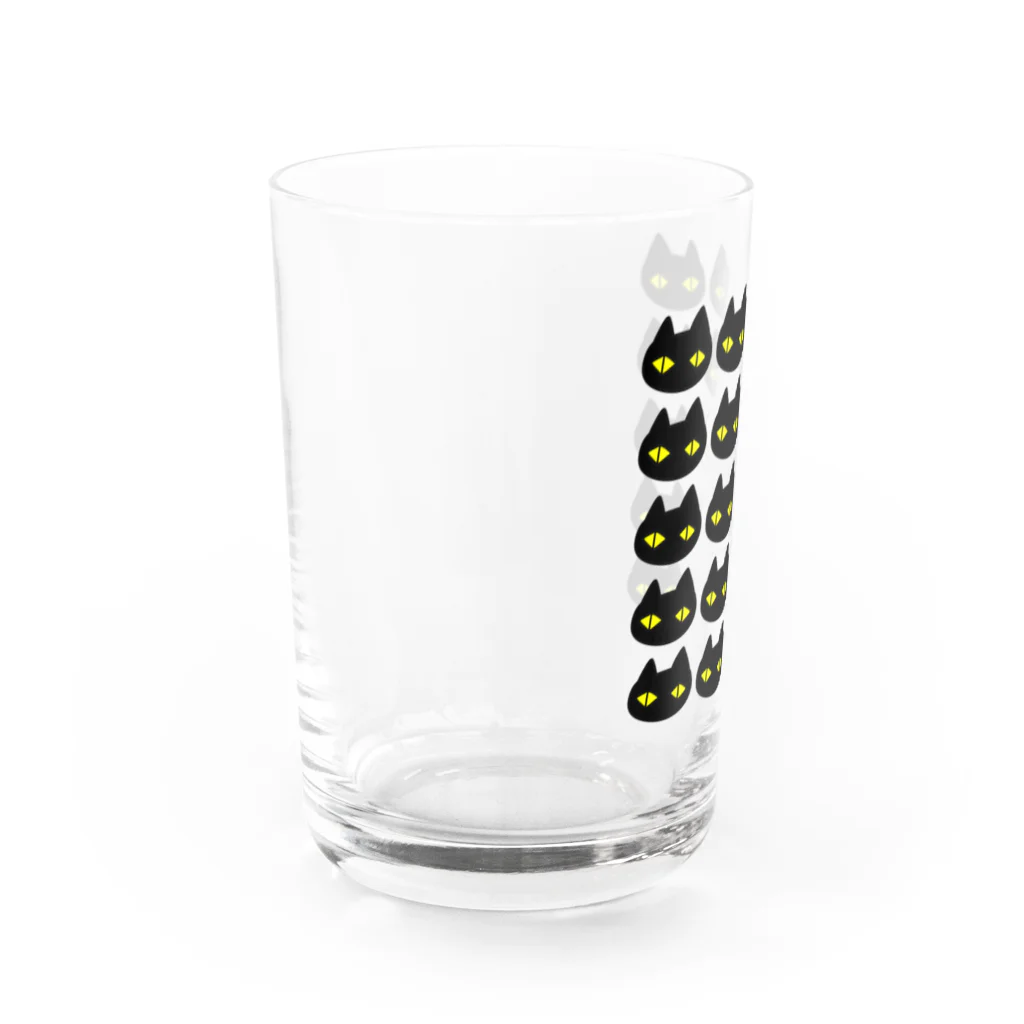 F2 Cat Design Shopの黒猫ボディーガード 001 Water Glass :left