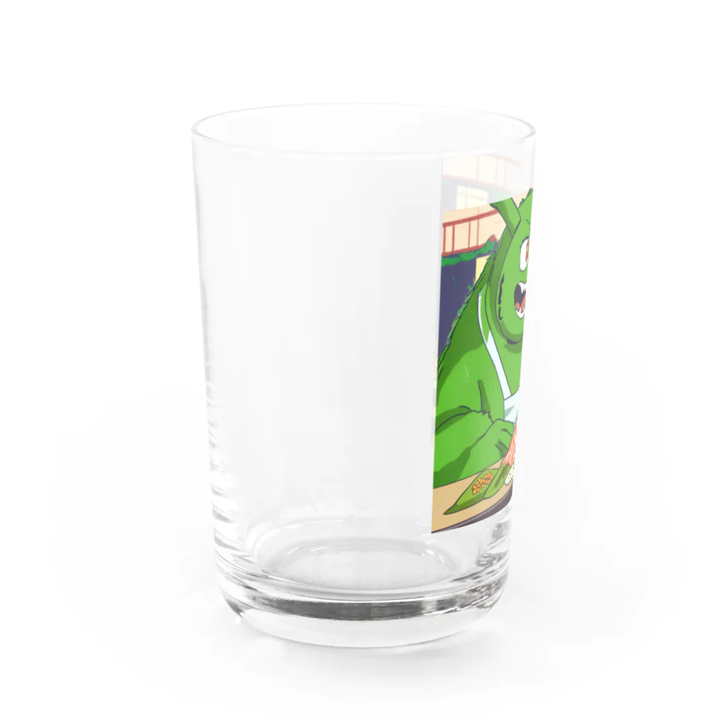 Kyun_uranaiの寿司職人を目指す緑の妖怪 Water Glass :left