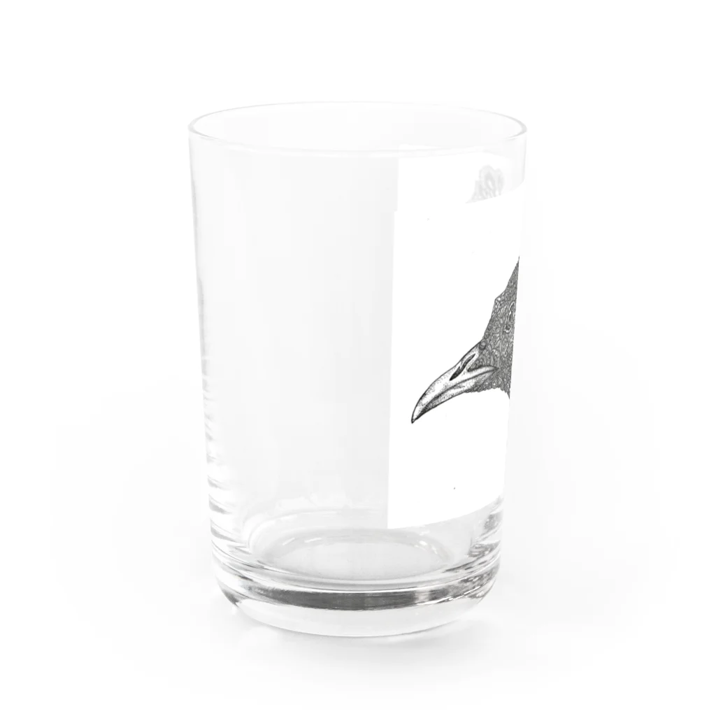 曼荼羅屋のPeacock モノクロームver Water Glass :left