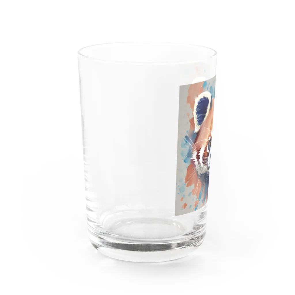 WithRedPandaの水彩風レッサーパンダ Water Glass :left