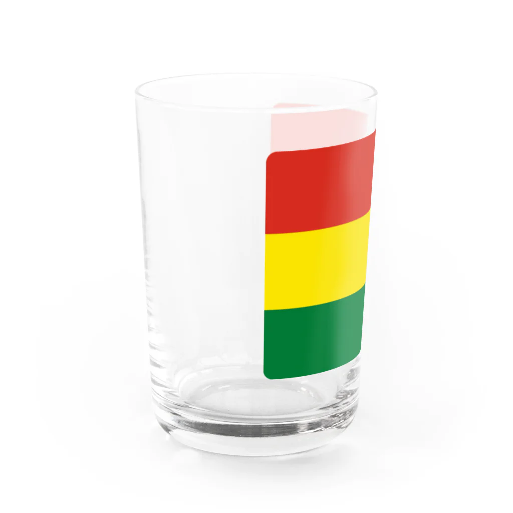 お絵かき屋さんのボリビアの国旗 Water Glass :left