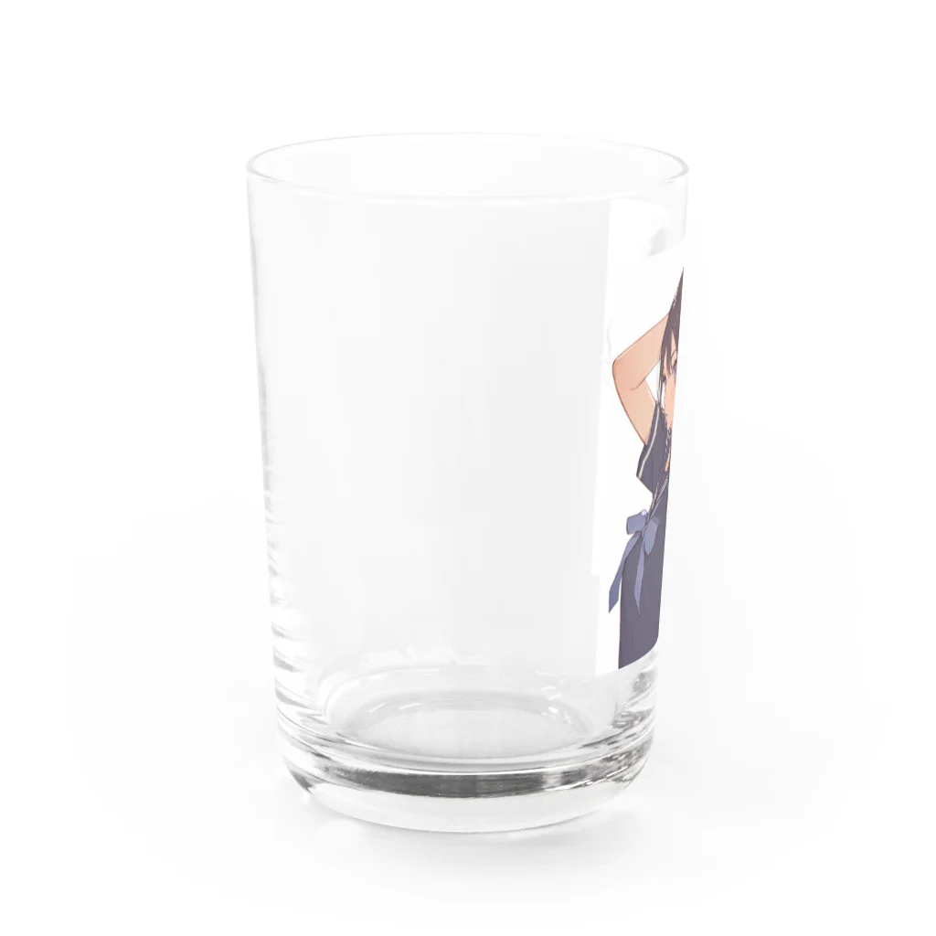 AQUAMETAVERSEのポニーテールがセクシーな女の子　BLUE PLUM  691 Water Glass :left