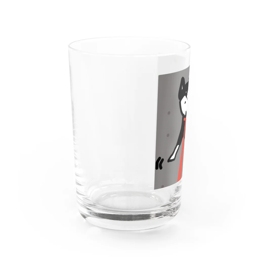 ペコりんショップの柴犬散歩拒否 Water Glass :left