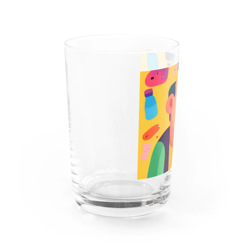 JINPACHIの粘り強い男 Water Glass :left