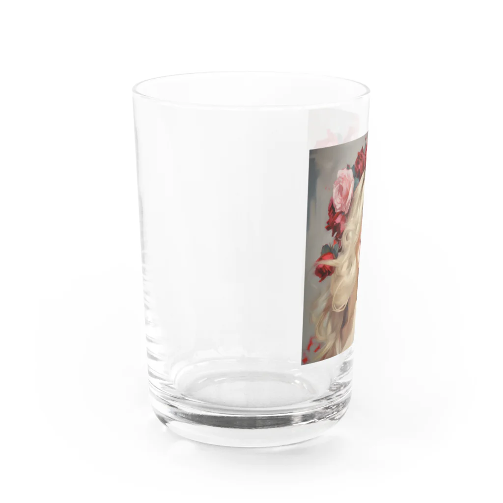 AQUAMETAVERSEのバラの花飾り　なでしこ1478 Water Glass :left