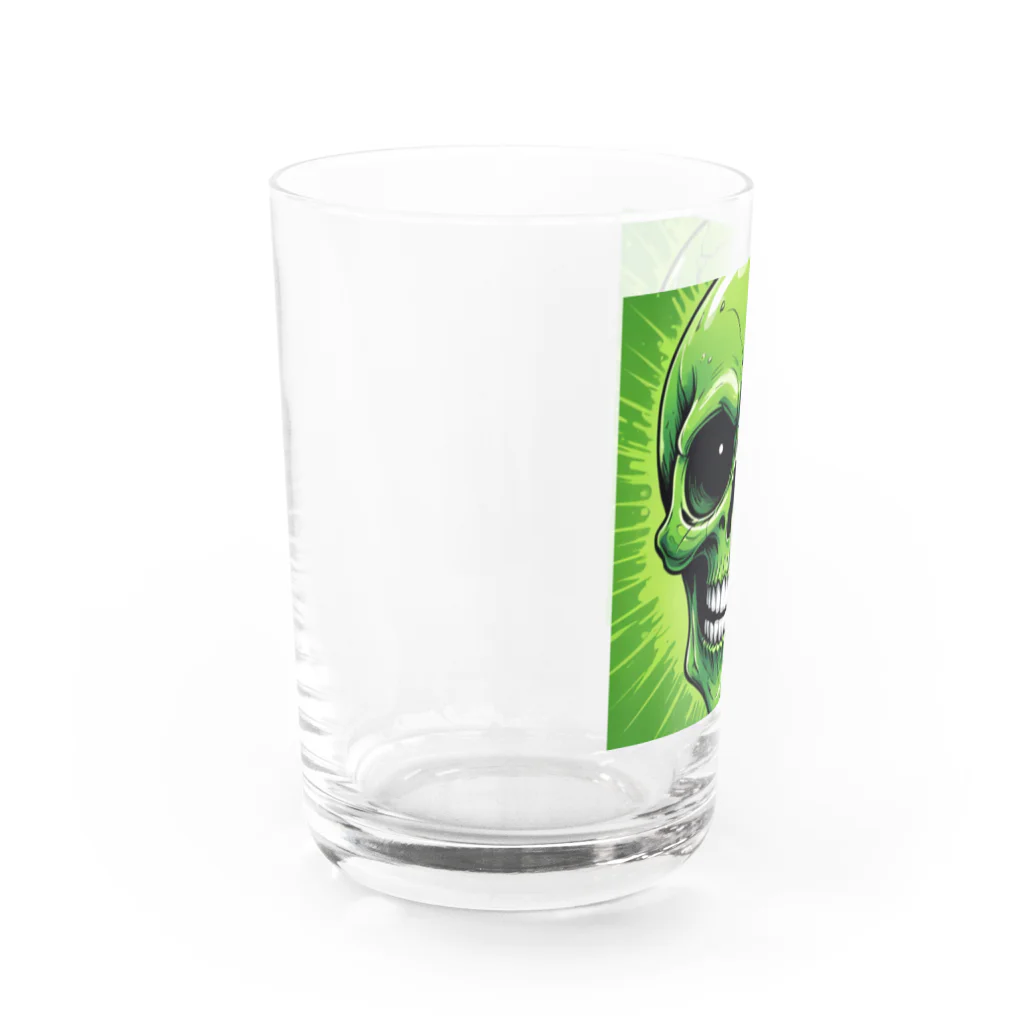 norimitu-の恐怖の緑髑髏グッズ Water Glass :left