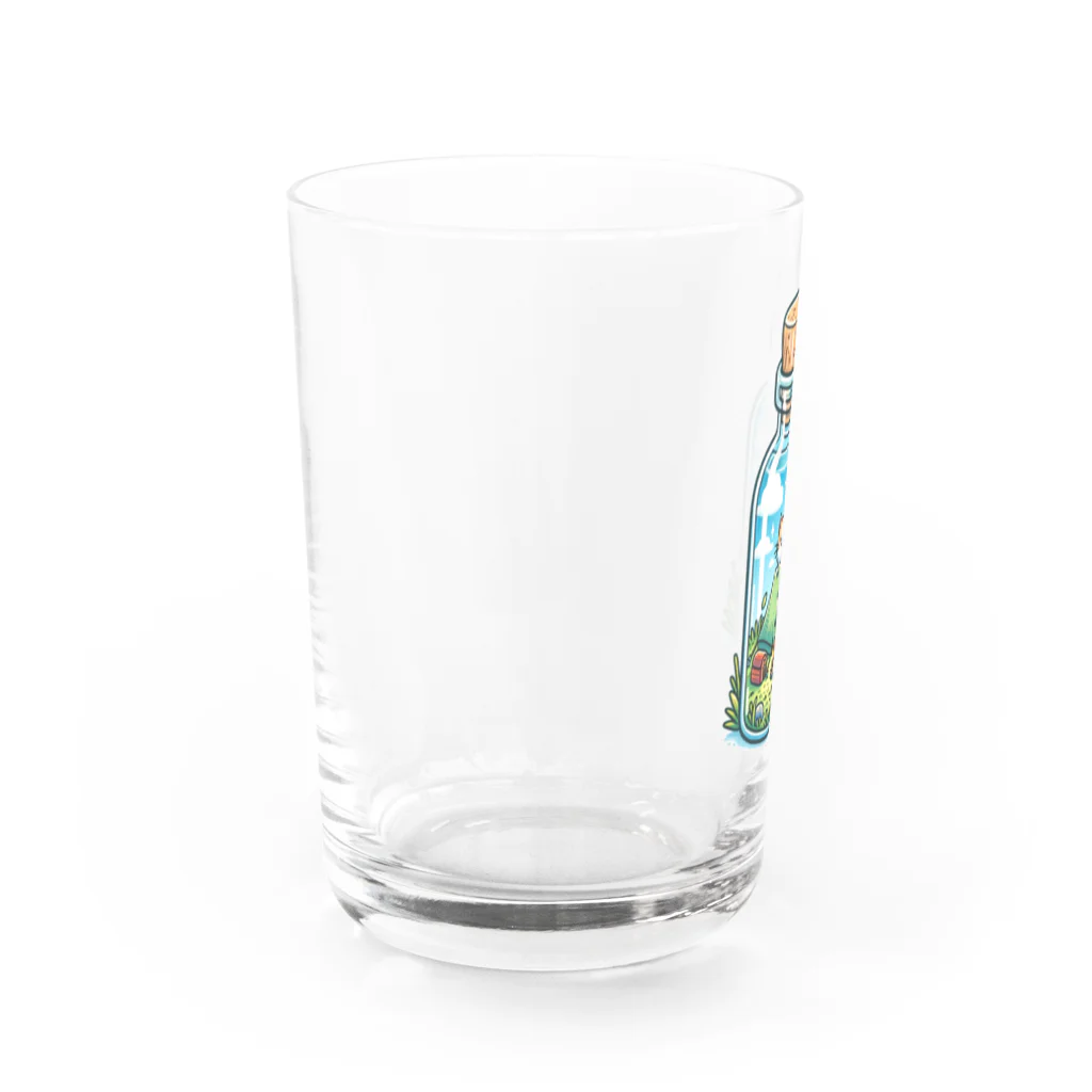 EseCAMPの瓶CAT Water Glass :left