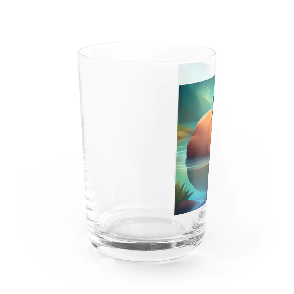 pipi_popoのかわいいカピバラ Water Glass :left