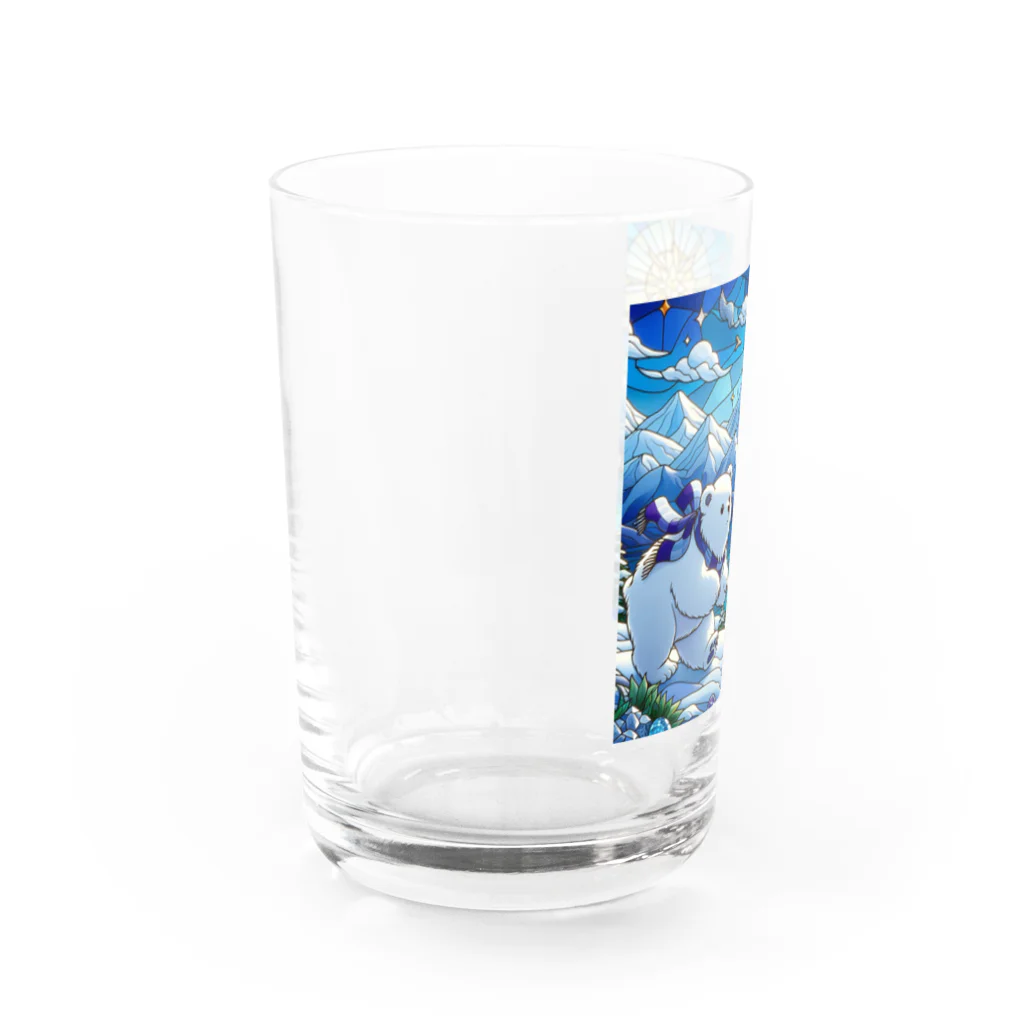 ほかほかしろくまのあったかざっかやのしろくまの休暇 Water Glass :left