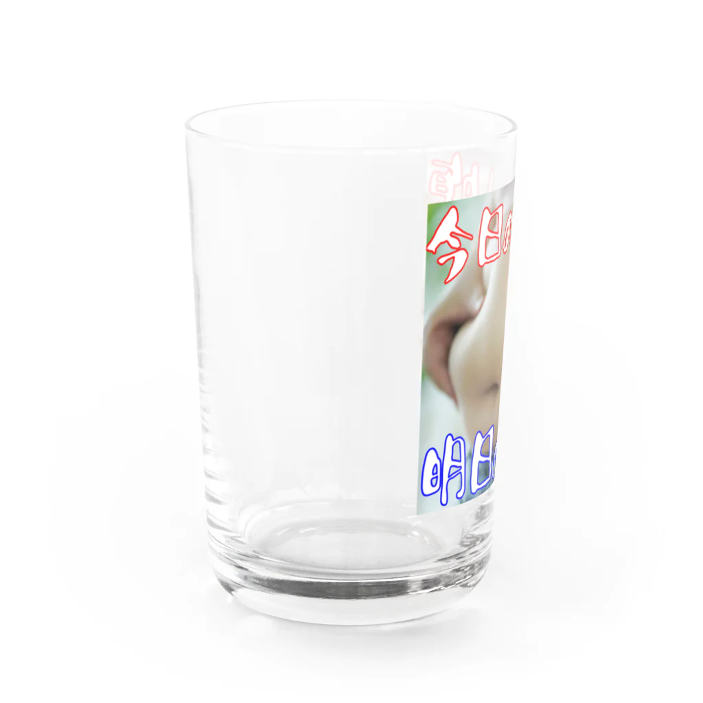 ニゴ猫　shopの今日の別腹　明日の下っ腹 Water Glass :left