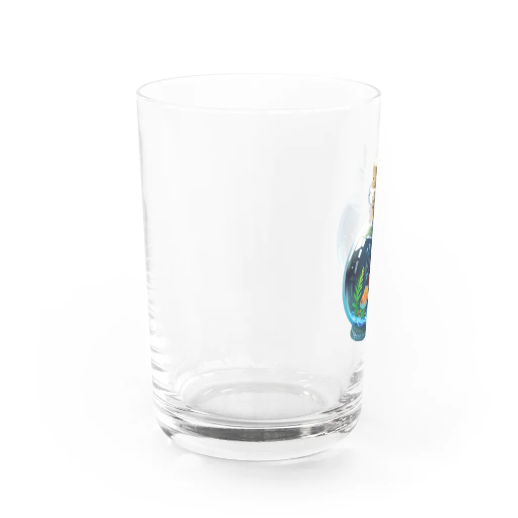 suke-maruruの小瓶の中のさかなクン Water Glass :left